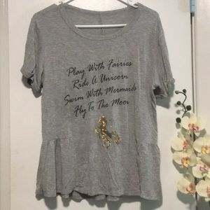 🦄 Peplum Printed Tee